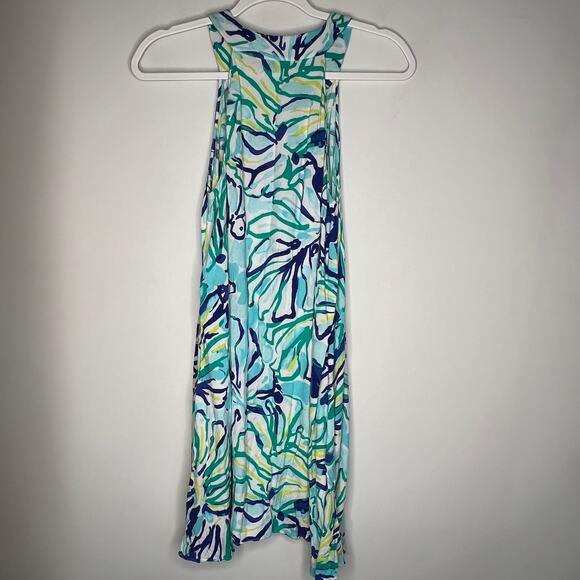 Lilly Pulitzer Green & Pool Blue Achelle Mini Dress Size XS - Picture 3 of 8